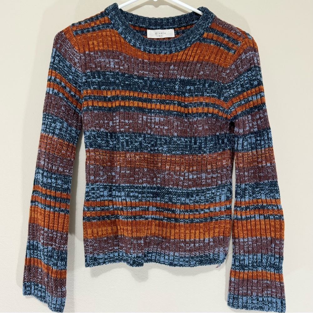 Elodie Cozy Striped Multicolored Sweater Size S
